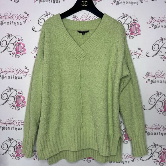 George sweater fuzzy teddy soft loungewear pullover vneck cozy warm teddy π§Έ - Picture 1 of 9